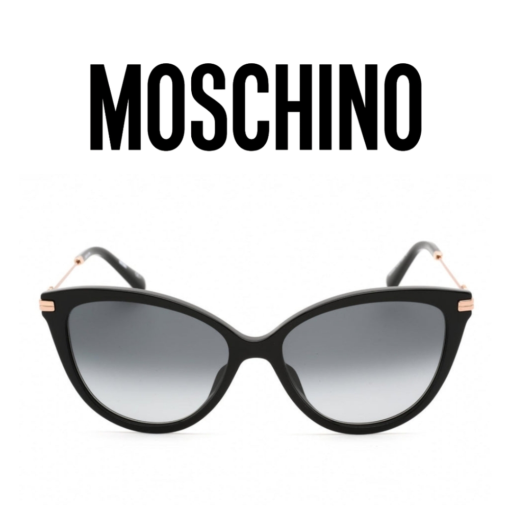 MOSCHINO- MOS069/S SUNGLASSES BLACK / GREY WOMEN'S - Picture 2 of 9